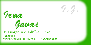 irma gavai business card